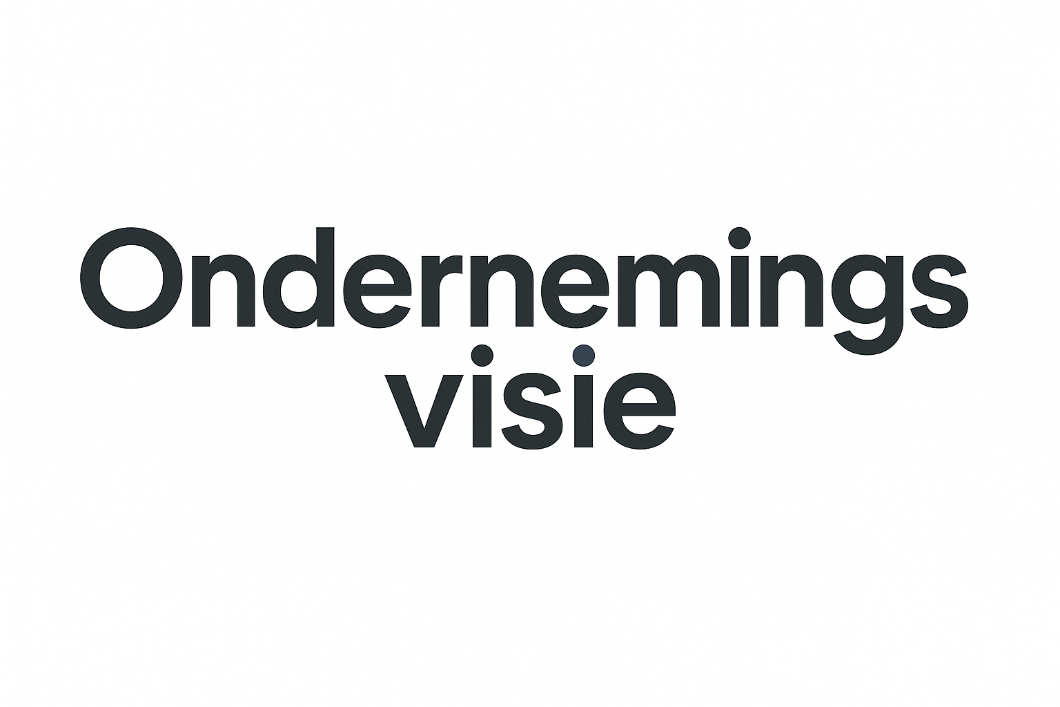 Ondernemings Visie